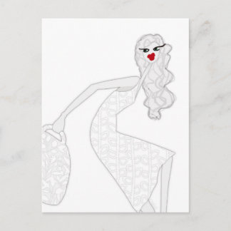 Blij Meisje Dansend Glam Kleurposterkaart Briefkaart