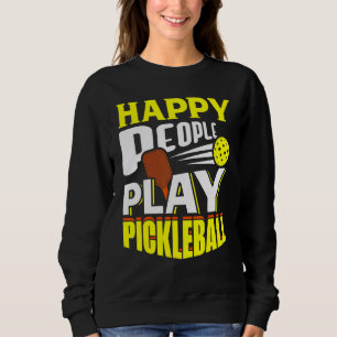 Blij Mens Speelt Pickleball Paddleball Speler  2 Trui