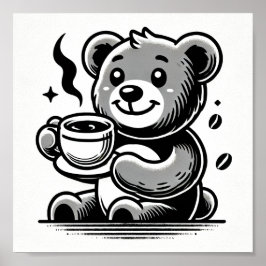 Blij met koffie poster