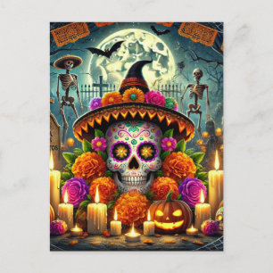 Blij Muis Vloerkleed Halloween Feestdagenkaart