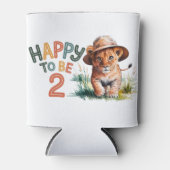 Blij om 2 Lion Cub verjaardagsfeestje te zijn Blikjeskoeler (Voorkant)