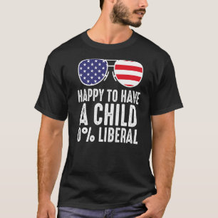 Blij om een kind 0 liberaal USA T-shirt