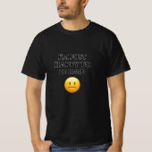 Blij om hier te zijn" Emoji Shirt - Minimalistisch (Voorkant)