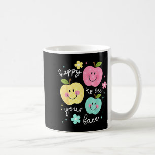 Blij om je gezicht te zien Groovy Apple Smile Face Koffiemok