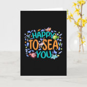 Blij om je te Zeeen - Schattigee Zomerwoordspeling Kaart (Gele Bloem)