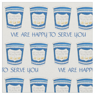 Blij om jullie blauwe Griekse Diner Coffee Cup te Stof