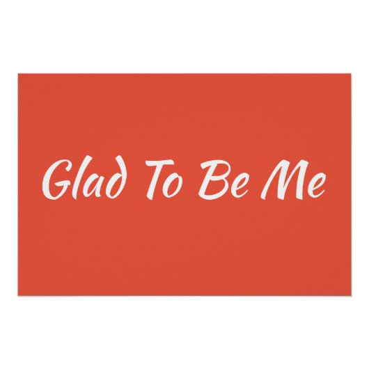 Blij om mij te zijn perfect poster (Voorkant)