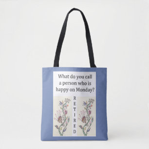 Blij op maandag - Gepensioneerd, Blauw Draagtas