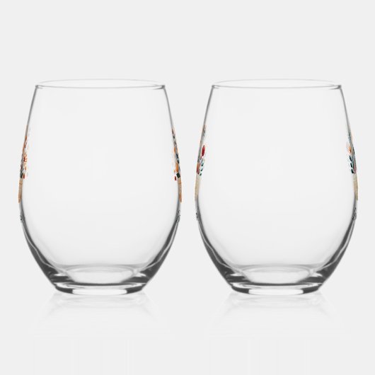 Blij Påsk! Scandinavische Bloemmanden Wijnglas Zonder Voet (Links)