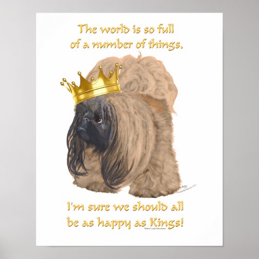 Blij Pekingese Koning Poster (Voorkant)