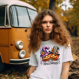 Blij pompoenen met hoeden t-shirt