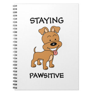 Blij Positief Knuffelige Puppy Grappige Hond Grapp Notitieboek