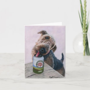 Blij puppy bedankkaart