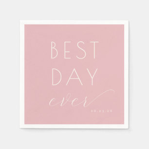 Blij Roze Typografische Viering Servet
