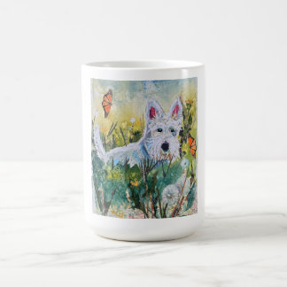 Blij Scottie in een veld Koffiemok