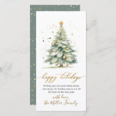 Blij script kerstboom zonder foto's Nieuwjaarsboom Feestdagenkaart (Voorkant / Achterkant)
