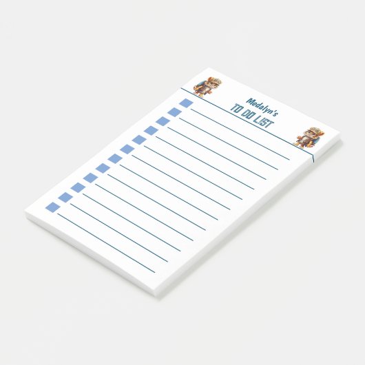 Blij Tijgertje met Rugzak en Drinken Post-it® Notes (Schuin)