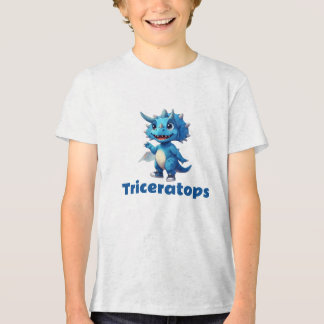 Blij Triceratops voor kleine Dino-fans Tri-Blend Shirt