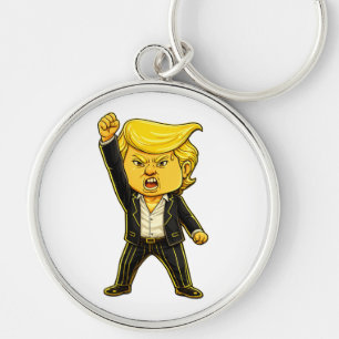 Blij Trump Revers Speld Meme Vecht Vecht Boos Trum Sleutelhanger