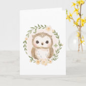 Blij Uil Kaart (Gele Bloem)