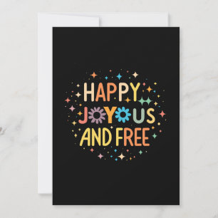 Blij, vrolijk, vrij, Motivatie, Inspirerend Feestdagenkaart