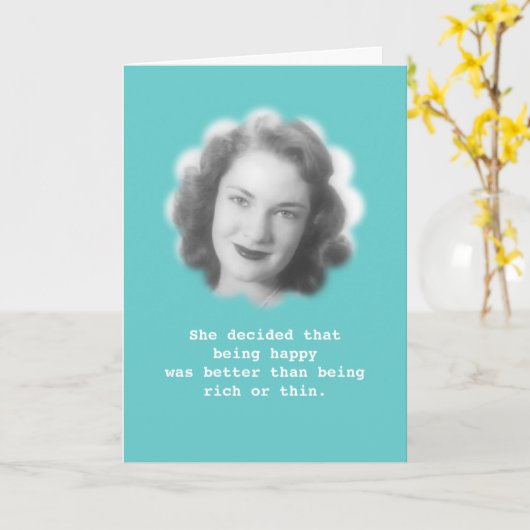 Blij zijn, leuke foto kaart (Gele Bloem)