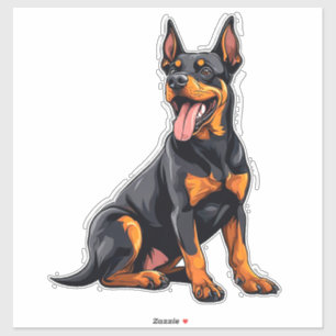 Blijde Black and Tan Hond Sticker