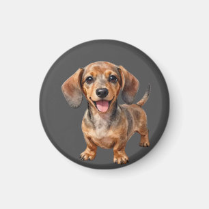 Blijde Dachshond Puppy Magneet