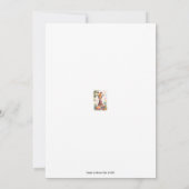 Blijde Giraffe met Cadeaus & Taart |  Kaart (Achterkant)