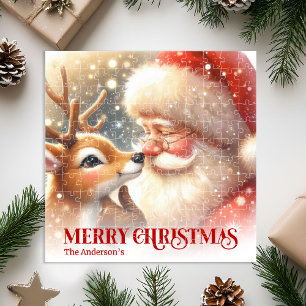Blijde Kerstman Rudolph Persoonlijke Kerst Kindere Legpuzzel