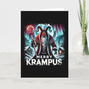Blijde Krampus Mythische Kerstmis Kerstmis Horror  Kaart