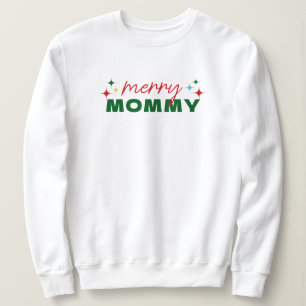Blijde Mama Schattig Kleurrijk Script Kerstmis Trui
