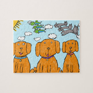 "Blijde Puppies in de Zon" Puzzel