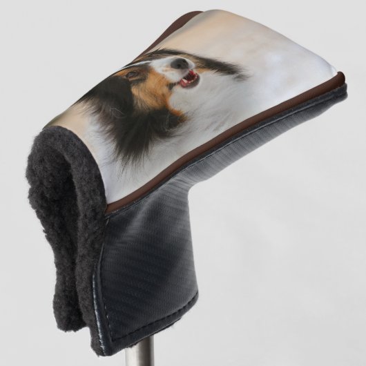Blijde shelty golfheadcover (3/4 voorkant)