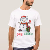 Blijde tijdingen Sneeuwman T-shirt (Voorkant)