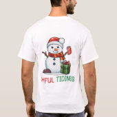 Blijde tijdingen Sneeuwman T-shirt (Achterkant)