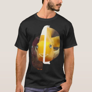 Blijde vis halve cirkels t-shirt