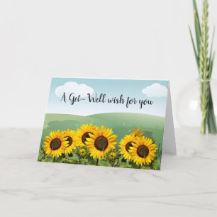 Blijde Zonnebloem Beterschap Vriend Kaart