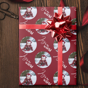 Blijdschap aan de Wereld Script Typografie Ronde F Cadeaupapier