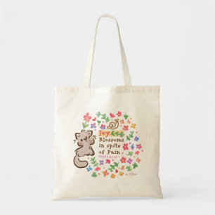 Blijdschap Bloeit Ondanks Pijn - Pebble het Kitten Tote Bag