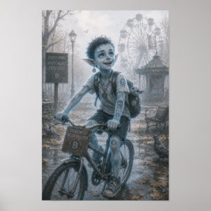 Blijdschap / Fietser / Leeg Park Poster