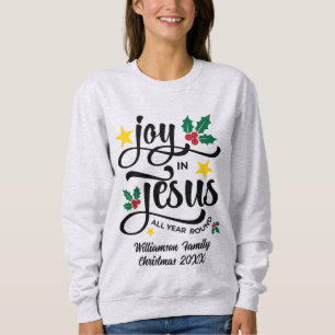 Blijdschap in Jezus Kerstmis Familie Naam Trui