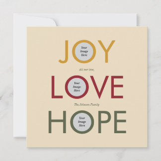 Blijdschap Liefde Hoop Religieuze Kerst Foto Feestdagenkaart