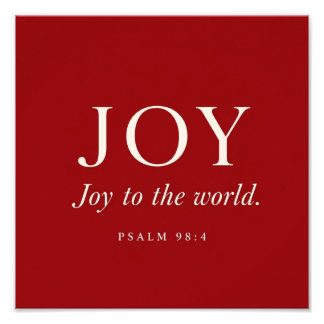 Blijdschap | Psalm 98:4 | Kerstcadeau Foto Afdruk