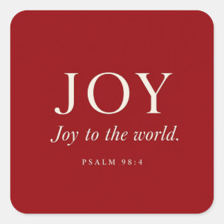 Blijdschap | Psalm 98:4 | Kerstcadeau Vierkante Sticker