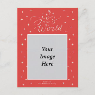 Blijdschap voor de Wereld Religieuze Foto Feestdagenkaart