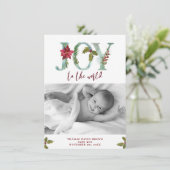 blijdschap voor de wereld rond kerstmis - nieuwe b feestdagenkaart (Staand voorkant)