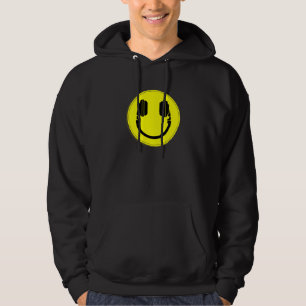 blije foto van dj - hoofdtelefoon edm - muziek hoodie