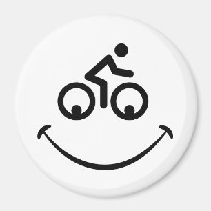 Blije gezicht. Race tour, racefietten Magneet
