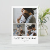 blije moeders dag foto collage modern minimalistis feestdagenkaart (Staand voorkant)